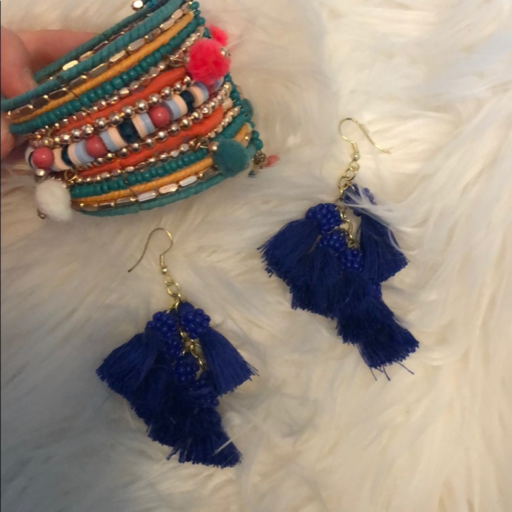 Colorful Bracelet and Earrings